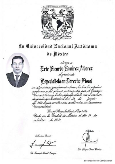 Especialidad en Derecho Fiscal_Eric Ramírez