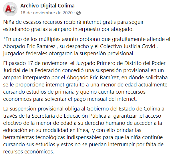 niña obtiene internet gratis gracias a amparo abogado colima